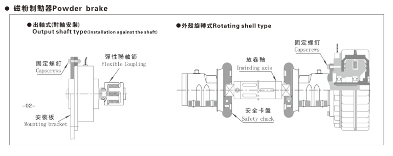磁粉制動(dòng)器安裝方式，磁粉制動(dòng)器廠家常用7種方式